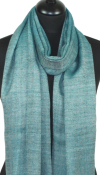 Châle en laine bleu canard