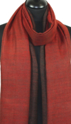 Pashmina 100% Cachemire Bicolore Rouge-Noir