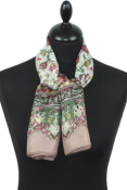 Foulard carré en soie chair