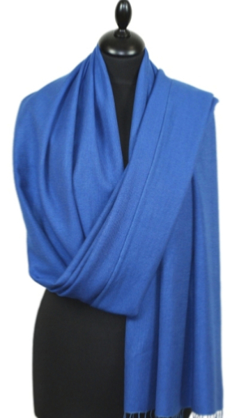 Pashmina Bleu de Mer - Étole Cachemire Soie