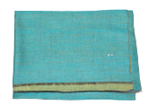 Pashmina bicolore turquoise-or