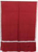 Pashmina bordeaux brodé main