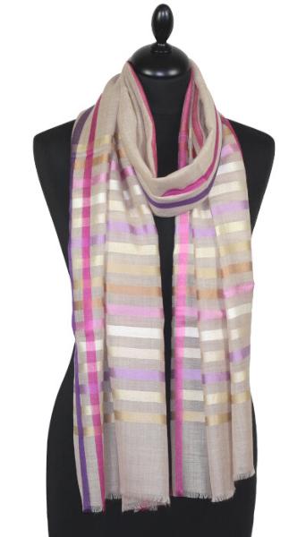Beige Wool & Silk Scarf