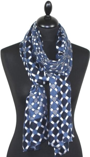 Blue-Navy Cashmere Scarf