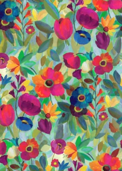 Écharpe Cachemire Jardin Aquarelle