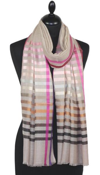 Étole en Laine et Soie Beige