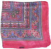 Foulard carré en soie vieux rose