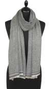 Étole cachemire gris anthracite
