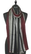 Pashmina Noir-Gris-Rouge
