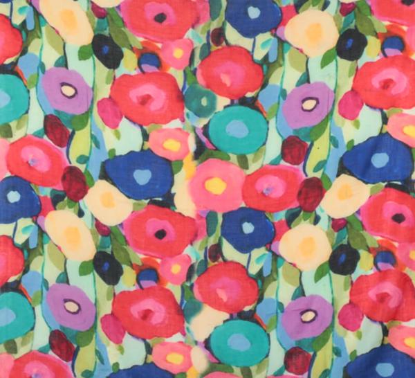 Flower Field Wool Square Scarf