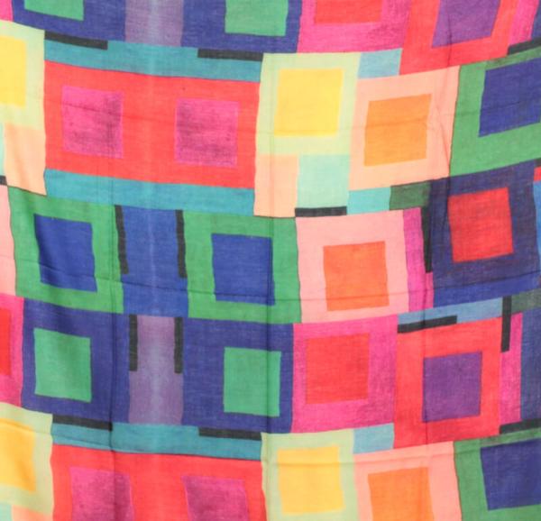 Play of Colors Wool Square Scarf