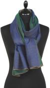 Pashmina Bicolore Bleu-Vert