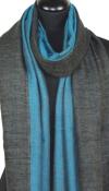 Pashmina Bicolore Noir-Bleu