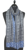 Écharpe Cachemire gris-bleu