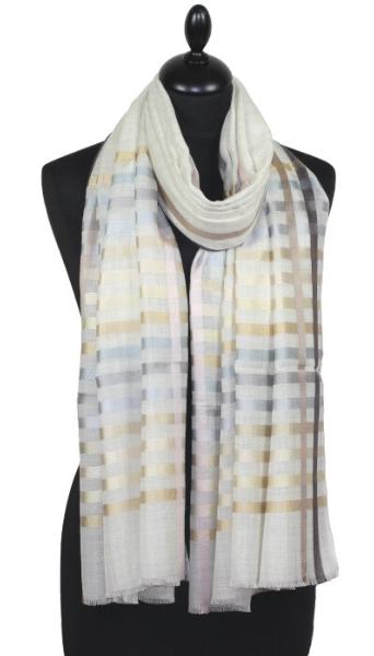Ecru ivory Wool & Silk Scarf