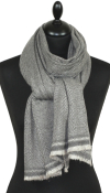 Étole cachemire gris anthracite