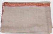Pashmina beige gris brodé main