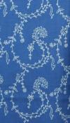 Pashmina Bleu Azur Brodé à la Main