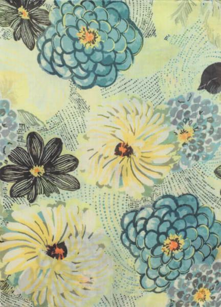 Écharpe Cachemire Fleurs d’Azur