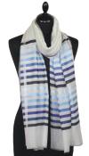 Ecru-Ivory Wool & Silk Scarf