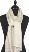 Étole cachemire beige doré