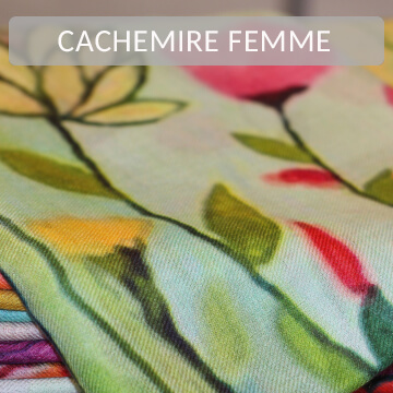 Écharpe cachemire femme : collection luxe à motifs fleurs colorés