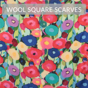 handcrafted wool square scarf – colorful artisan wrap made from natural fibers