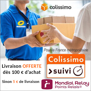 Livraison Colissimo et Mondial Relay suivie : offerte dès 100 € d'achat