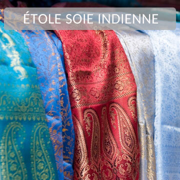 étole en soie chic pour femme - écharpe indienne naturelle