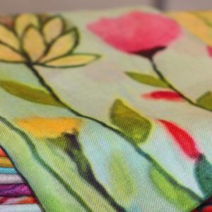 charpe en cachemire colore pour femme, avec motifs floraux