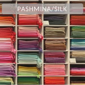 Handmade plain cashmere and silk pashmina scarves – perfect for weddings and ceremonies