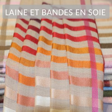 Écharpes laine et soie pour femme, douces et légères