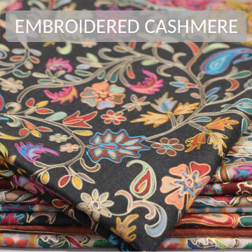 Embroidered Cashmere Stole